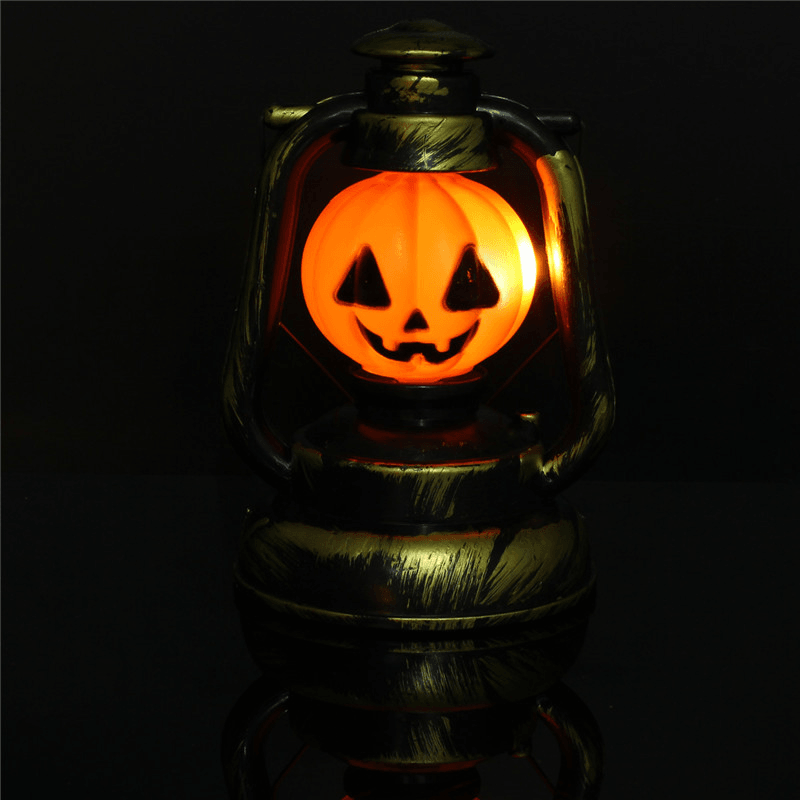 Halloween Pumpkin Skull Witch Lantern Lamp with Light Laughter MRSLM