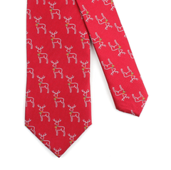 Men'S Christmas Print Polyester Silk Tie dylinoshop