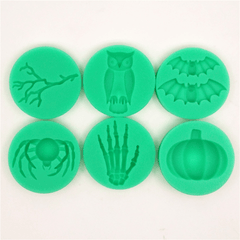 Halloween Silicone Branch Owl Bat Spider Skeleton Hand Pumpkin Fondant Cake Mold Chocolate Mold MRSLM