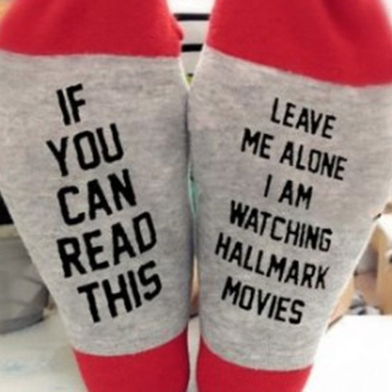 Casual Cotton Tube Socks with Buzzword Letters dylinoshop