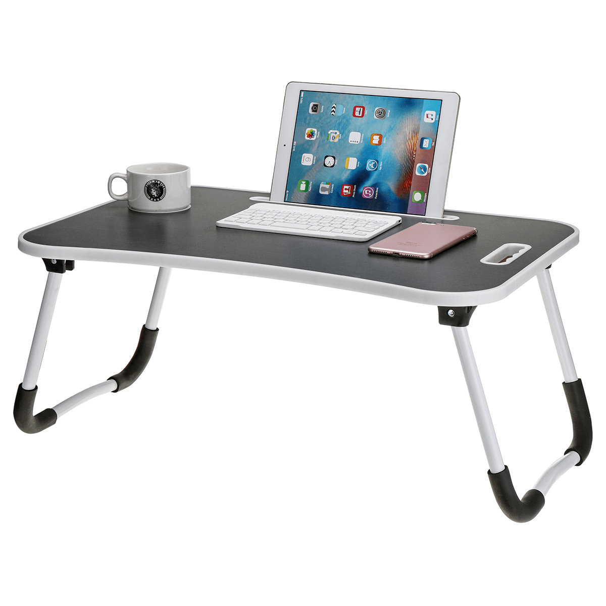 Foldable Laptop Lap Tray Folding Desk Computer Table Sofa Notebook Breakfast Bed MRSLM