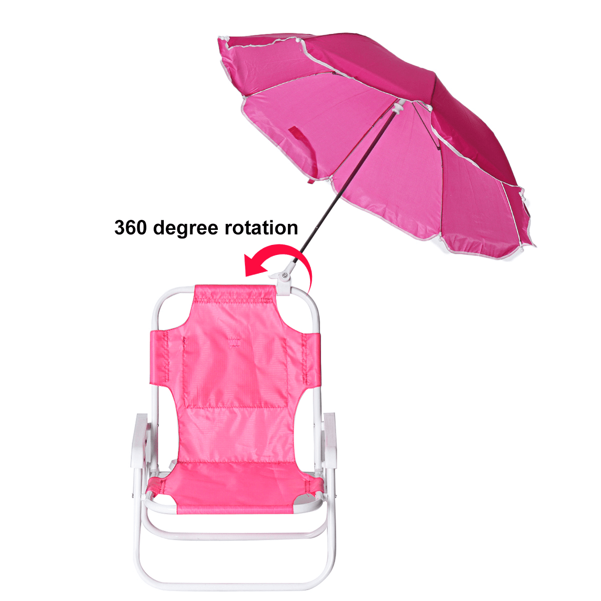 Outdoor Child Beach Chair Folding Chair with Umbrella and behind Pocket MRSLM