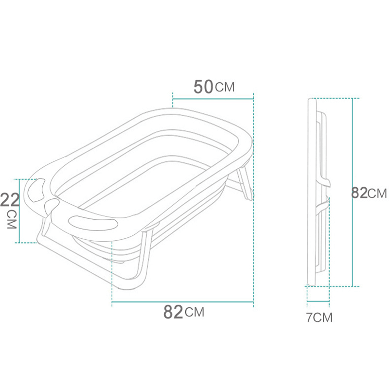 Beizhi Foldable Baby Bathtub with Electronic Temperature Universal Bath Barrel Large Size for Children MRSLM