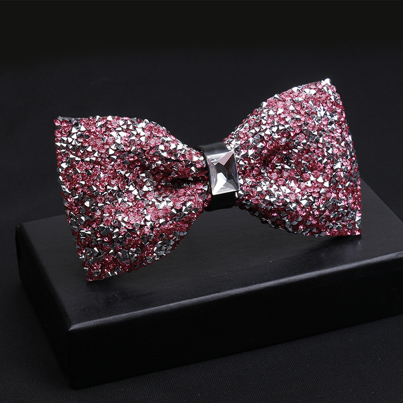 Fashionable Men'S Shiny Diamond Bow Tie dylinoshop