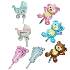 Baby Girl Boy Birthday Party Balloon Stroller Foot Bear Balloons Party Decoration MRSLM