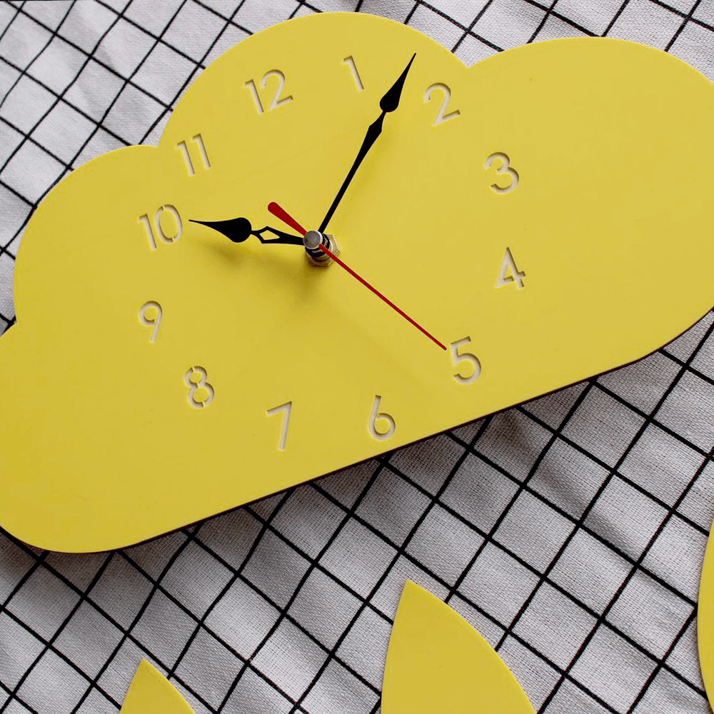 Cloud Wall Clock Home Cartoon Living Room Creative Wall Clock MRSLM