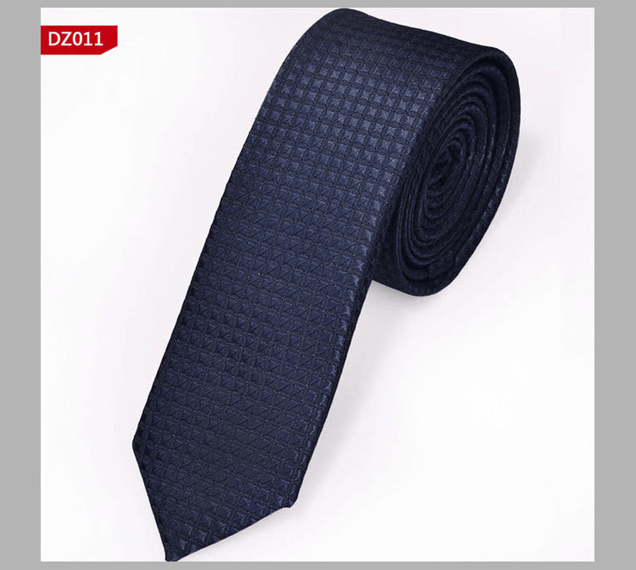 British Style Polyester Yarn Dyed Male 5Cm Narrow Tie dylinoshop