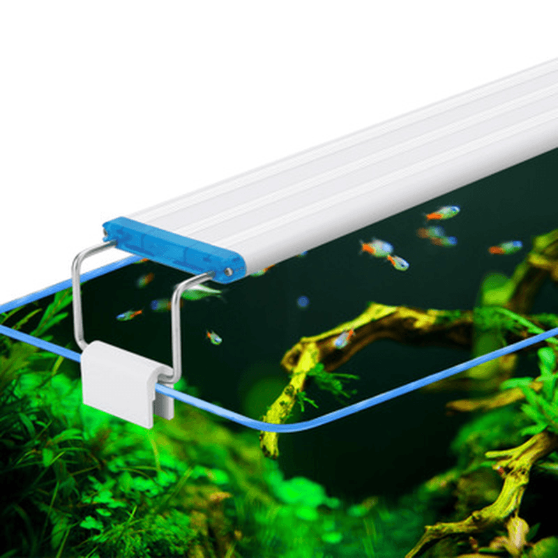 18-48CM Fish Tank Lamp Aquarium LED Lighting with Extendable Brackets White and Blue Leds Fits for Aquarium dylinoshop