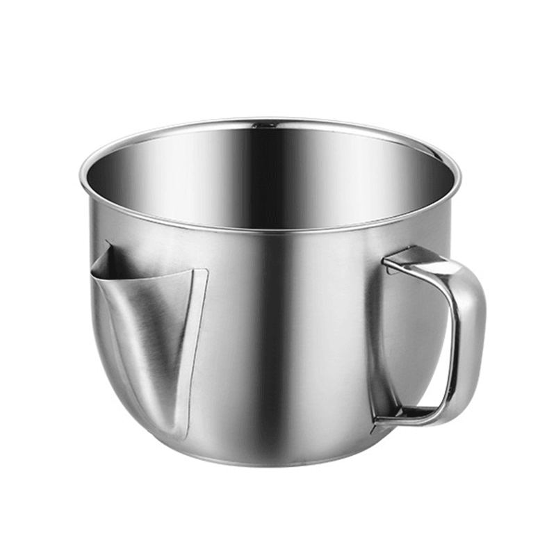 1.3L 304 Stainless Steel Oil Strainer Filter Pot Jug Storage Filter Can for Kitchen Household Grease Separator Tools dylinoshop