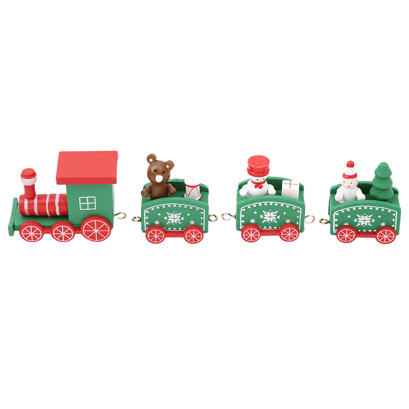 Christmas Wood Train Christmas Decorations Decor Innovative Gift for Children Diecasts Toy Vehic MRSLM