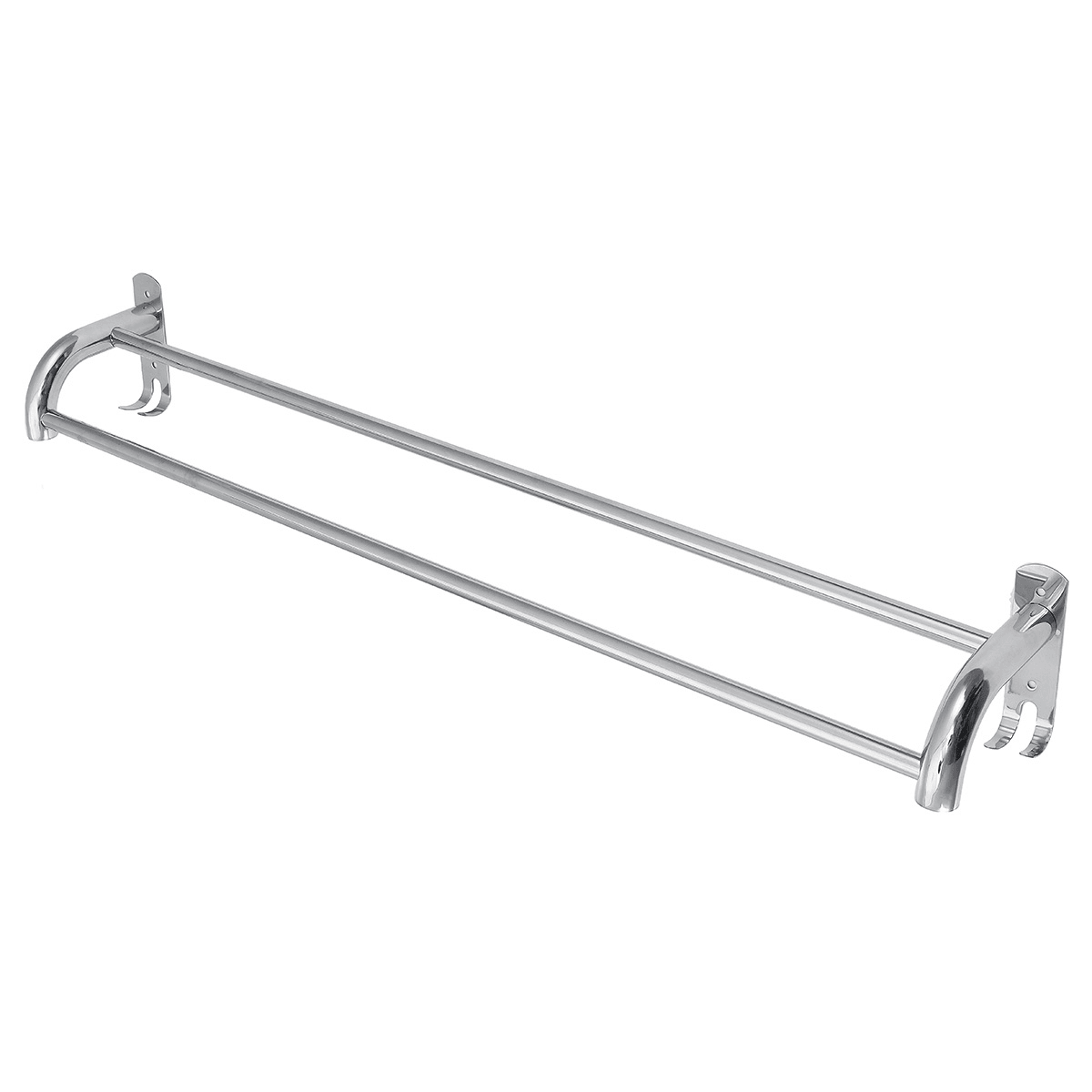 80Cm Stainless Steel Single Double Shelf Wall Mounted Bath Towel Rail Rack for Bathroom Storage Shelf Towel Racks MRSLM