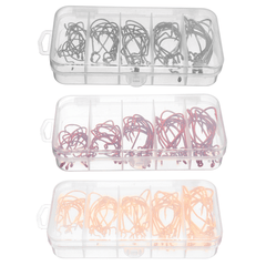 50PCS Three-Color Fishing Hooks Light Portable Fishing Hooks with Storage Box MRSLM