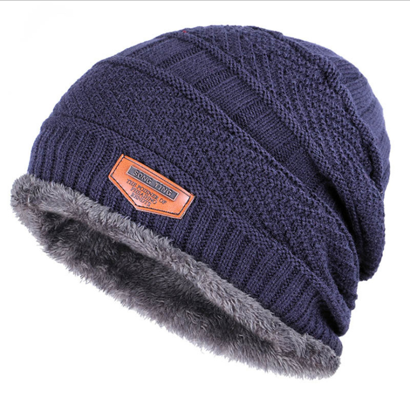 Men'S plus Fleece Knitted Hat Ladies dylinoshop