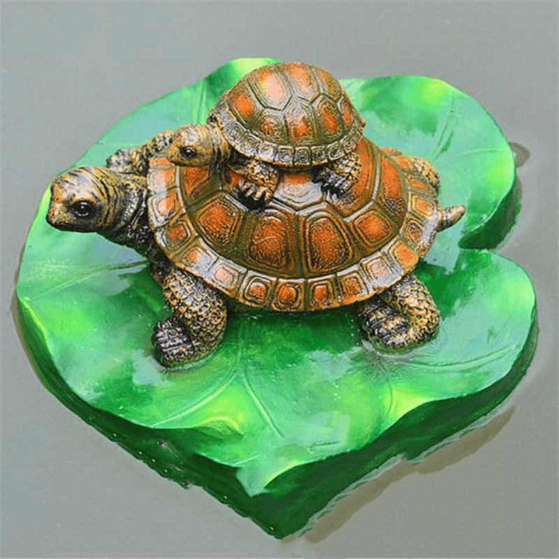 Floating Pond Decor Outdoor Simulation Resin Cute Swimming Pool Lawn Cute Turtle Decorations Ornament Garden Art in Water MRSLM