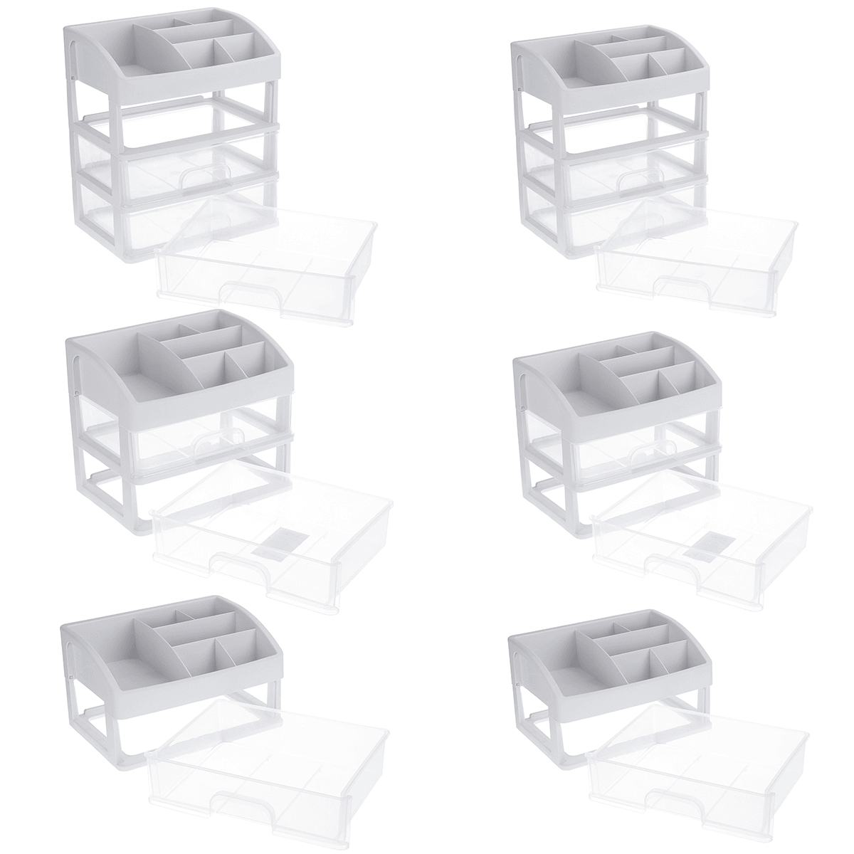 1/2/3 Layers Clear Desktop Comestics Makeup Storage Drawer Organizer Box Container dylinoshop