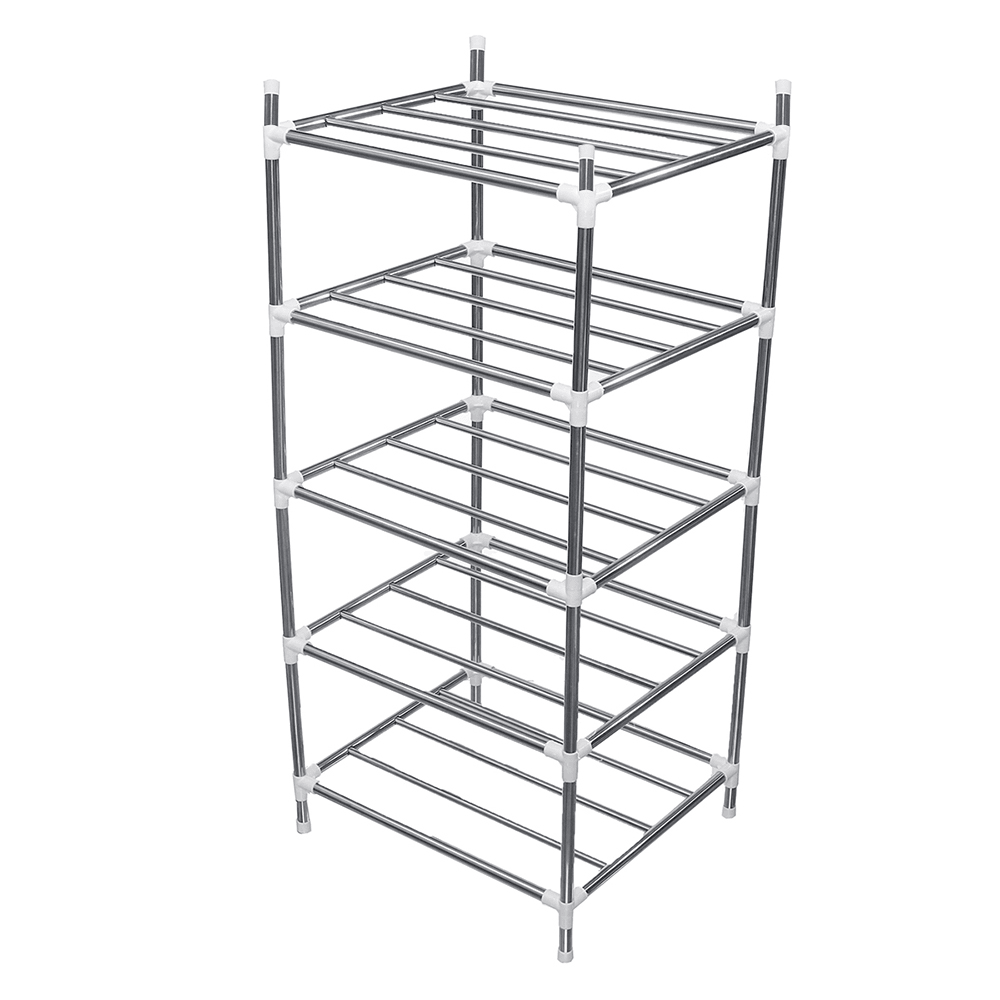 201 Stainless Steel 5 Layers Landing Storage Rack for Home Kitchen Shelf Arrangement Tool dylinoshop