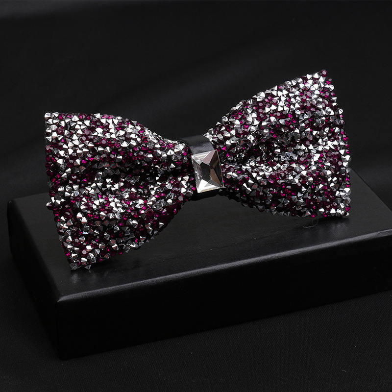 Fashionable Men'S Shiny Diamond Bow Tie dylinoshop