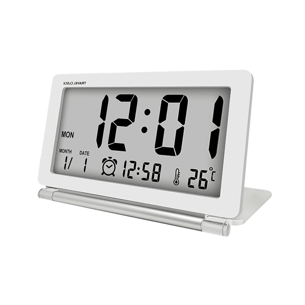 DC-11 Electronic Travel Alarm Clock Folding Desk Clock with Temperature Date Time Calendar MRSLM