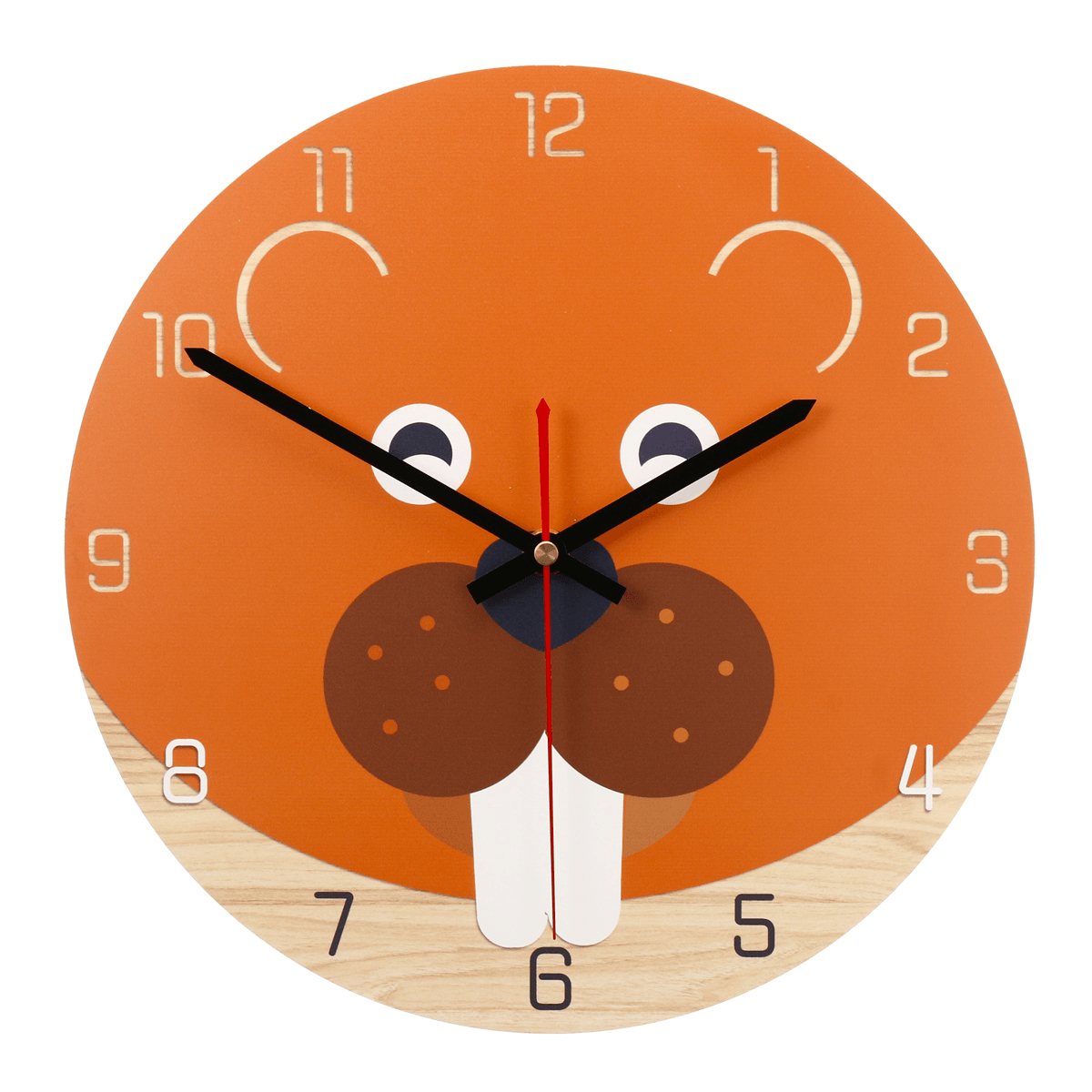 28Cm Animal Mute round Wall Clock Modern Home Living Room Kitchen Watch Decor MRSLM