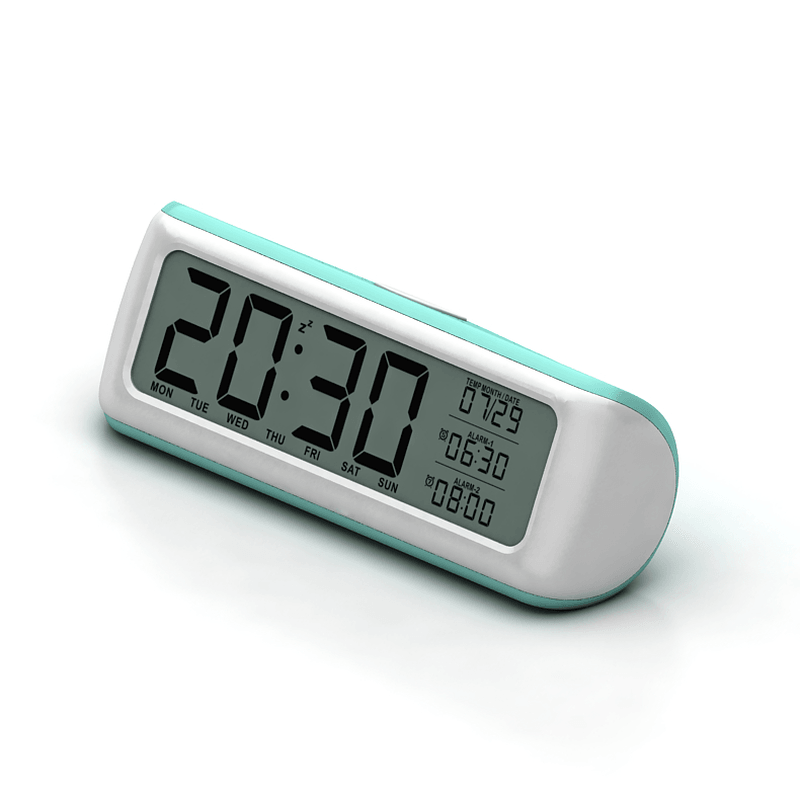 DC-12 5.5" Large Digital Alarm Clock with Backlight 2 Alarms Snooze Function MRSLM