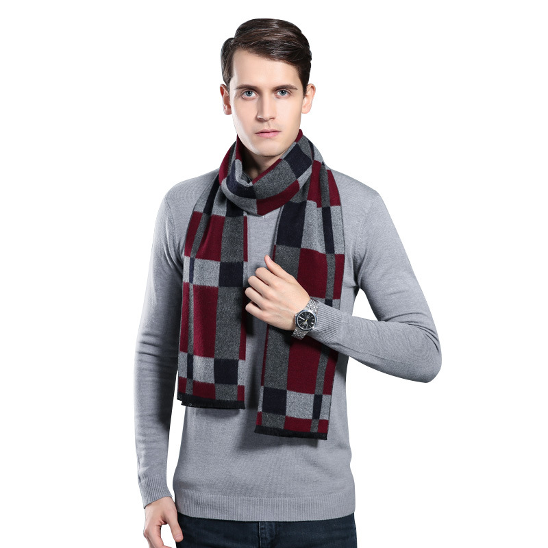 Men'S Autumn and Winter Cashmere Warm Scarf dylinoshop