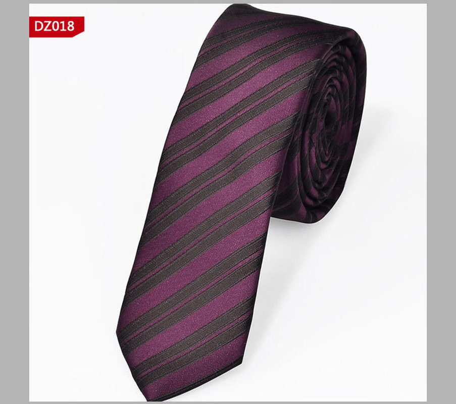 British Style Polyester Yarn Dyed Male 5Cm Narrow Tie dylinoshop