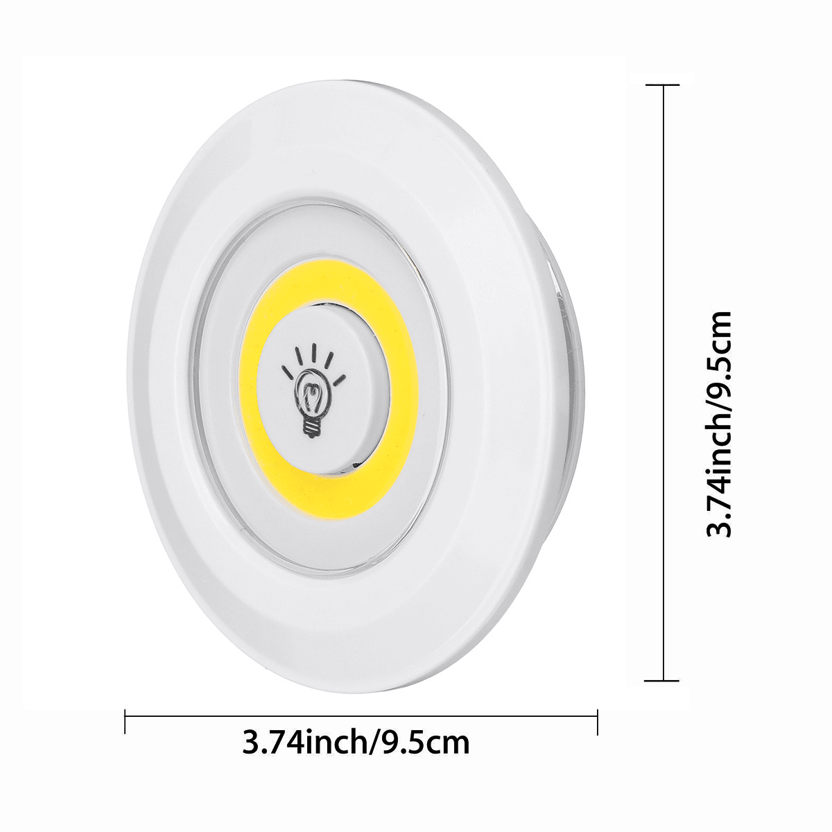 1/3PCS under Cabinet Lights Closet Kitchen Counter COB Puck Light+Remote Control dylinoshop