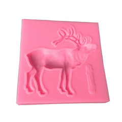 DIY Christmas Elk Shape Fondant Silicone Mold Cookies Chocolate Mould Party Kitchen Baking Decorating Tools Soap Candle Molds MRSLM