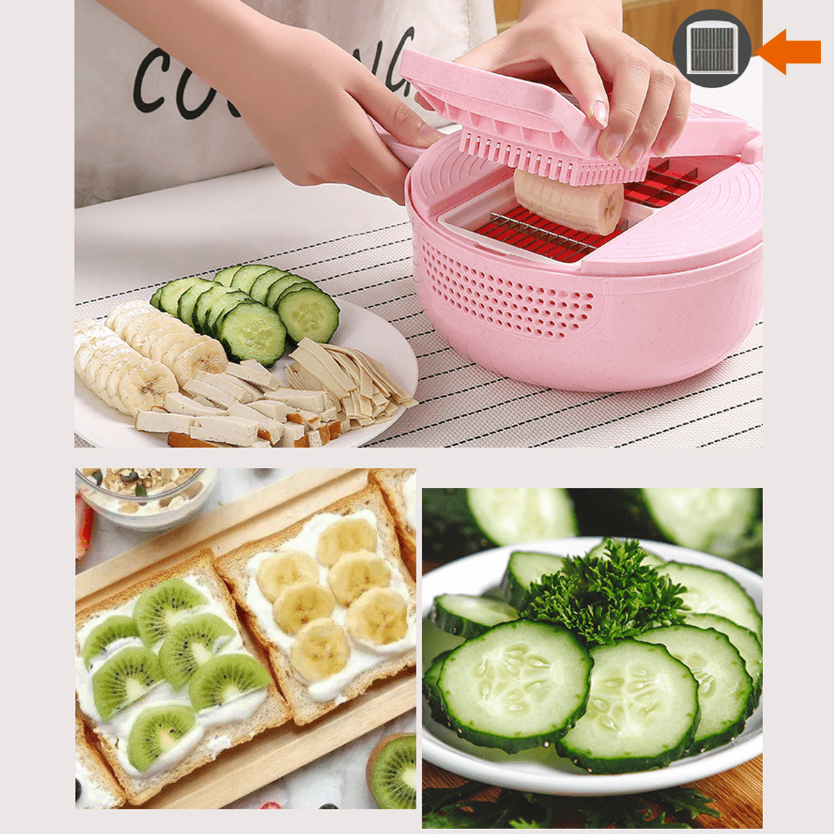 9 in 1 Multifunctional Easy Food Chopper Cutter Vegetable Cutter Blender Chopper Slicer MRSLM