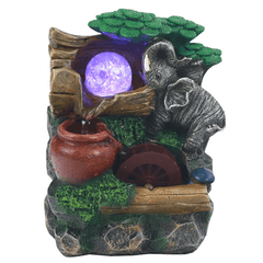 Desktop Rockery Ornament Resin Non-Toxic Safe Durable Auspicious Potted Small Rockery Ornaments MRSLM