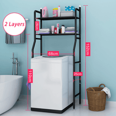 Bathroom Toilet Storage Rack Wall Punch-Free Toilet Washbasin Storage Shelf Bathroom Shelf Rack MRSLM