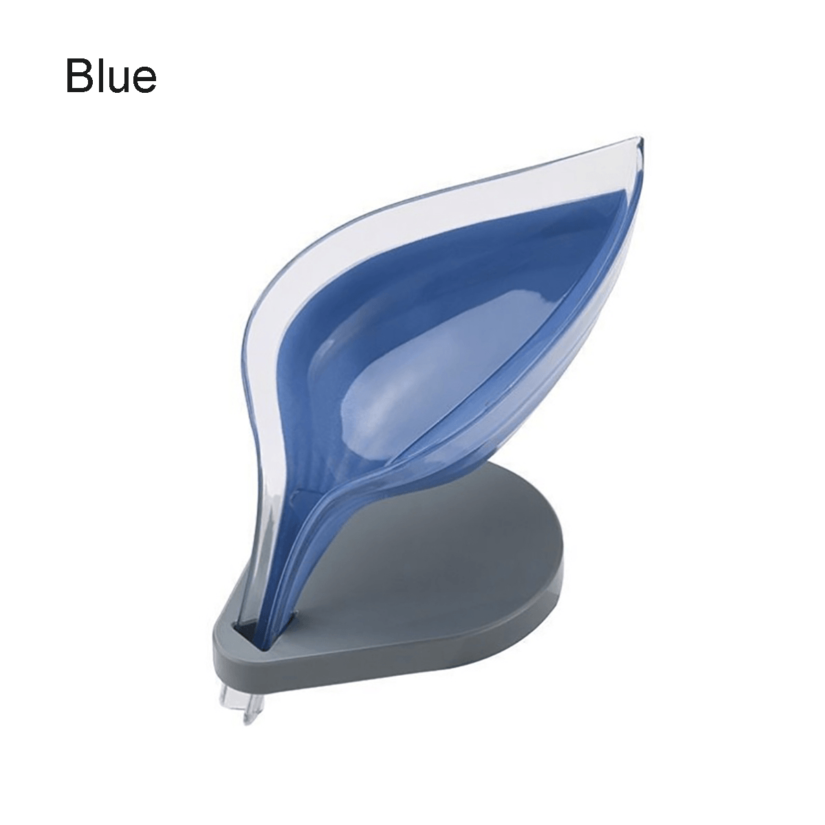 Quick-Drying Leaf Shape Self Draining Soap Holder Box with Suction Cup for Shower Bathroom Kitchen Sink MRSLM