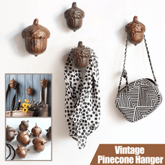 Vintage Resin Pincone Hanger Wall Mount Home Bathroom Cloth Towel Hanging Storage Holder MRSLM