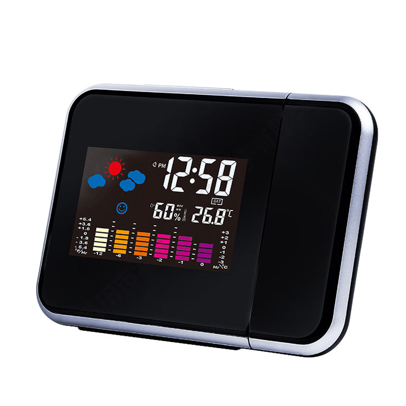 DC-003 Digital Wireless Hygrometer Therometer LED Projection Weather Station Alarm Clock MRSLM