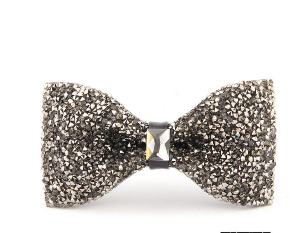 Fashionable Men'S Shiny Diamond Bow Tie dylinoshop