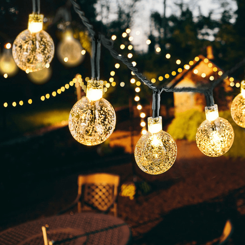 20/50 LEDS Crystal Ball 5M/10M Solar Lamp Power LED String Fairy Lights Solar Garlands Garden Christmas Decor for Outdoor dylinoshop