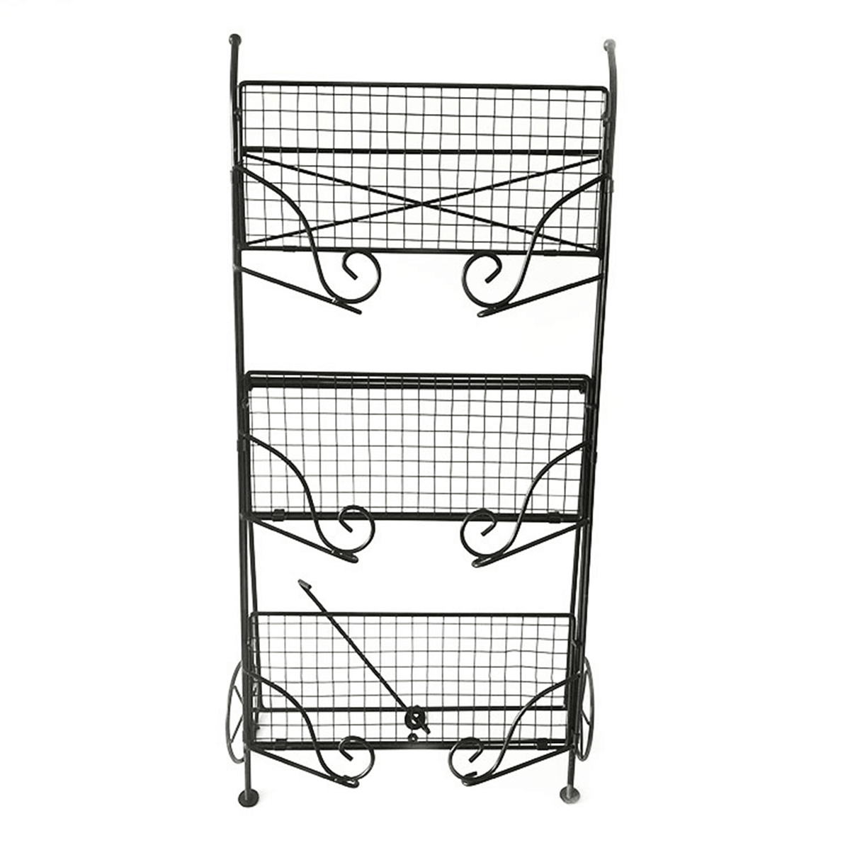 3 Tier Garden Cart Metal Shelf Stand Plant Flower Rack Storage Indoor Outdoor MRSLM