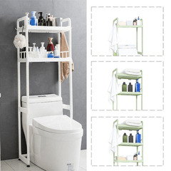 1/2/3 Tier over Toilet Storage Rack Bathroom Space Saver Towel PP Home Organizer dylinoshop