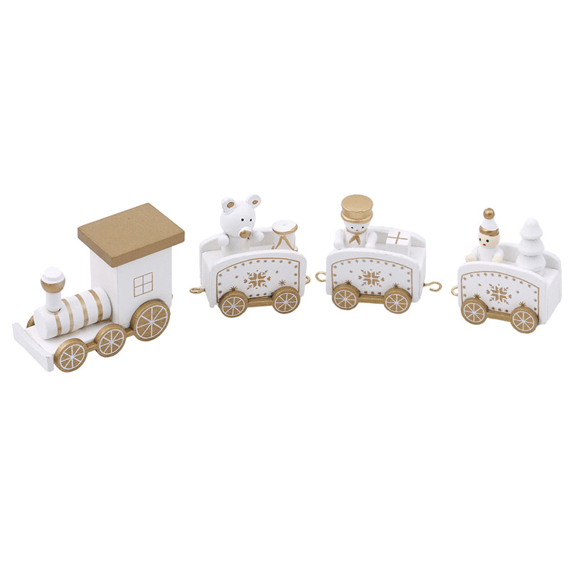 Christmas Wood Train Christmas Decorations Decor Innovative Gift for Children Diecasts Toy Vehic MRSLM