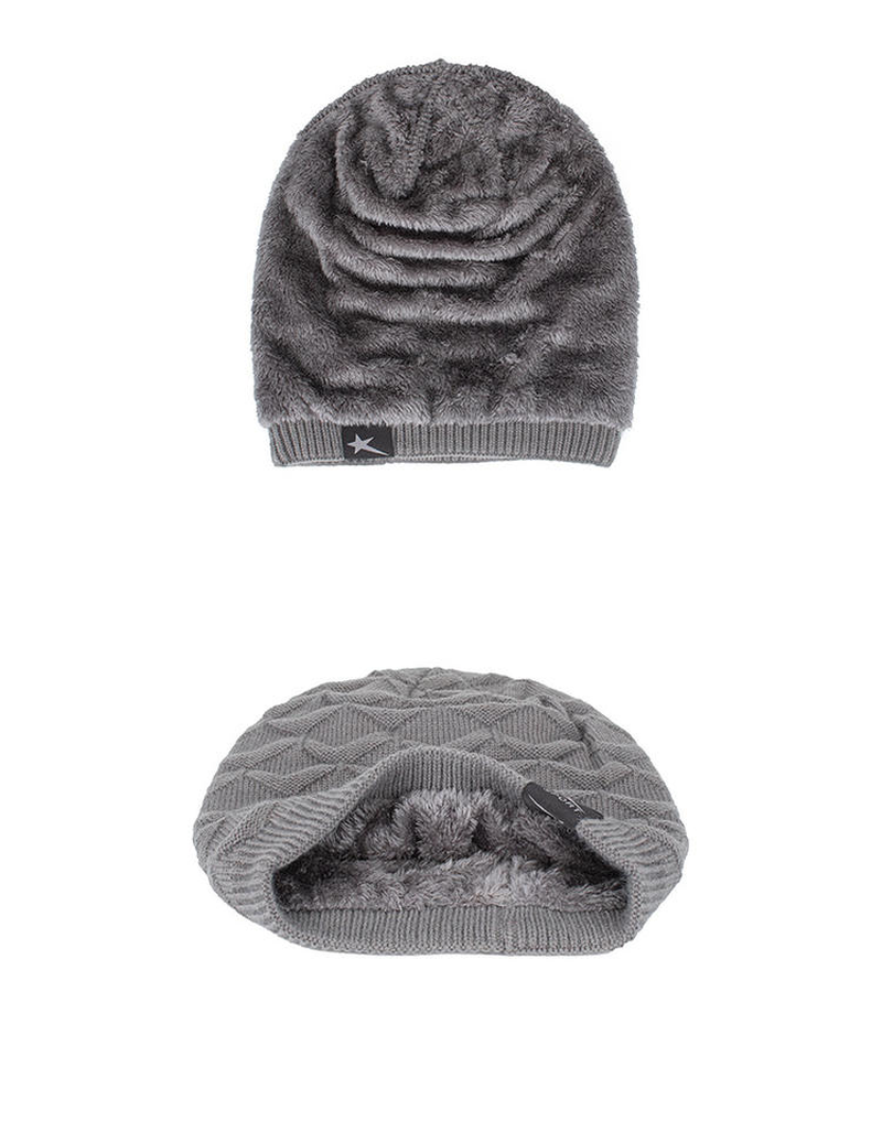 Men'S Knitted Woolen Thick Warm Toe Cap Sports Cap dylinoshop