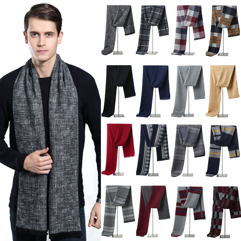 Men'S Autumn and Winter Cashmere Warm Scarf dylinoshop