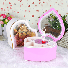 Kid Heart Shaped Jewellery Music Box Ballerina Xmas Toy Gift Home Decor MRSLM