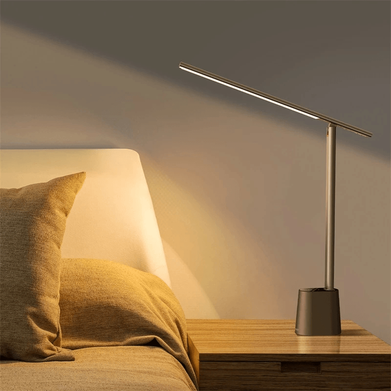 Baseus Smart LED Desk Lamp Eye Protect Study Dimmable Office Light Foldable Table Lamp Smart Adaptive Brightness Bedside Lamp for Read MRSLM