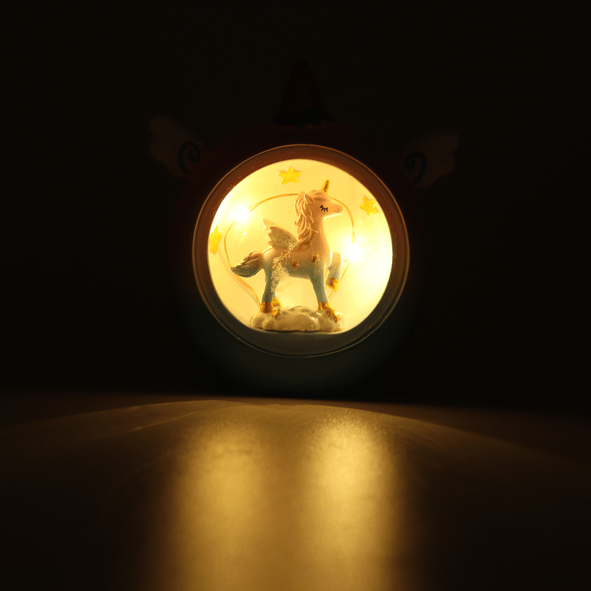 Resin Cartoon Horse Night Light Baby Study Bedroom Lamp Bedside Table Decor Gift MRSLM