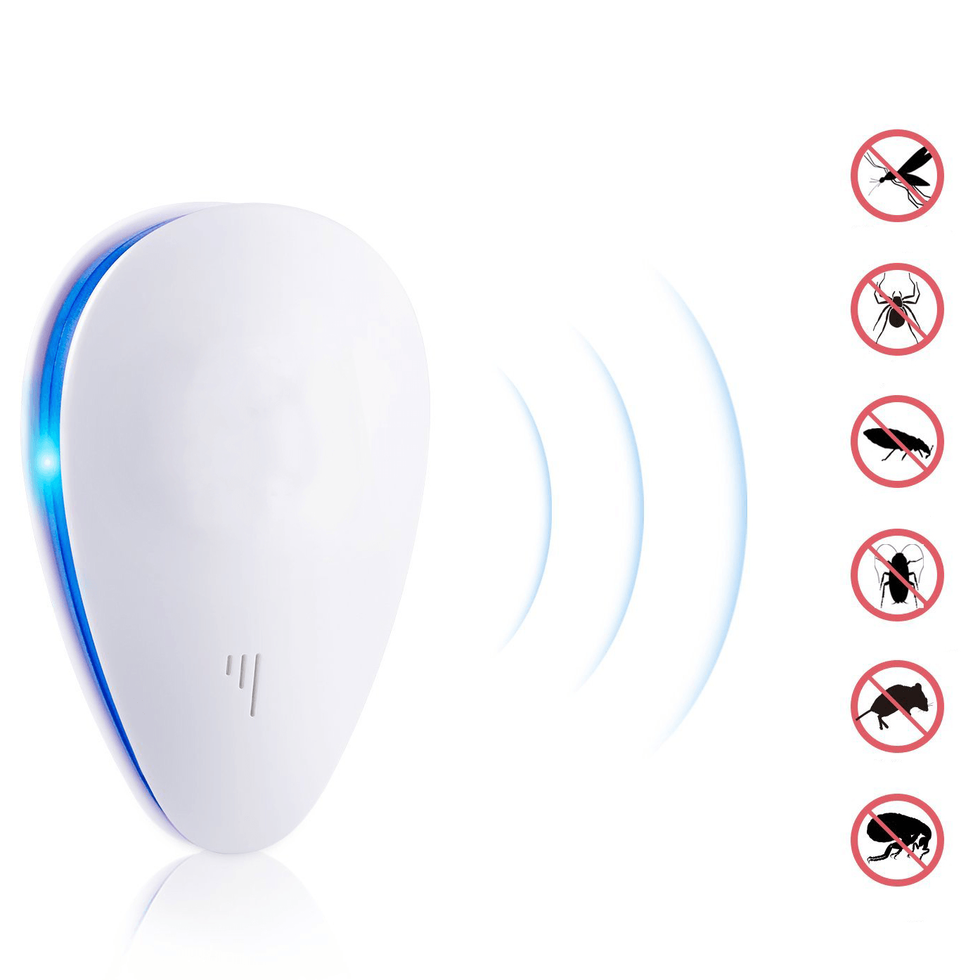 BR-04 2018 Enhanced Ultrasonic Plug-In LED anti Mosquito Pest Insect Killer Repeller MRSLM