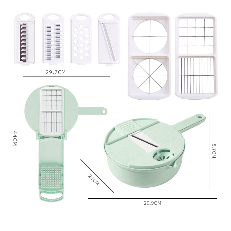 9 in 1 Multifunctional Easy Food Chopper Cutter Vegetable Cutter Blender Chopper Slicer MRSLM