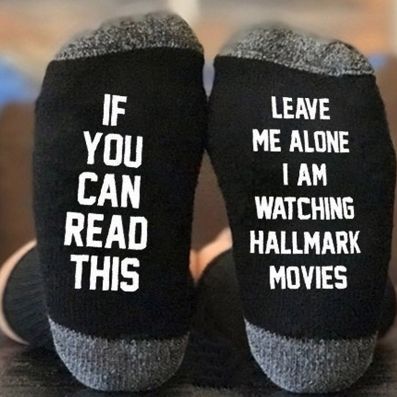 Casual Cotton Tube Socks with Buzzword Letters dylinoshop