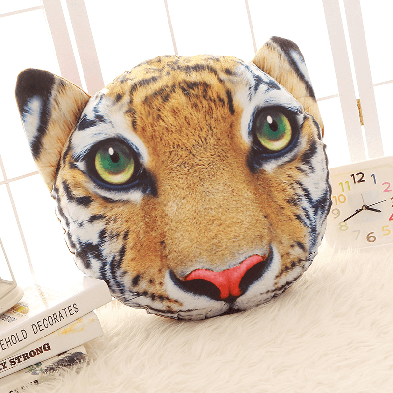 Creative Funny 3D Dog Cat Head Pillow PP Cotton Simulation Animal Cushion Birthay Gift Trick Toys MRSLM