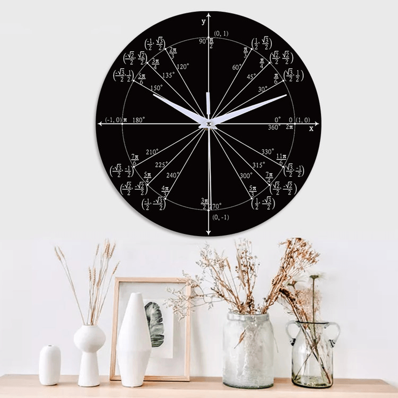 Emoyo ECY064 Creative Mathematics Wall Clock 3D Wall Clock for Home Office Decorations B MRSLM