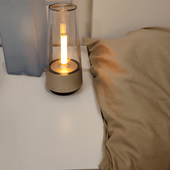 USB Warm and Romantic Candle Breathing Night Light Bluetooth Speaker Bedside Lamp Sound Music Creative Atmosphere Table Lamp MRSLM